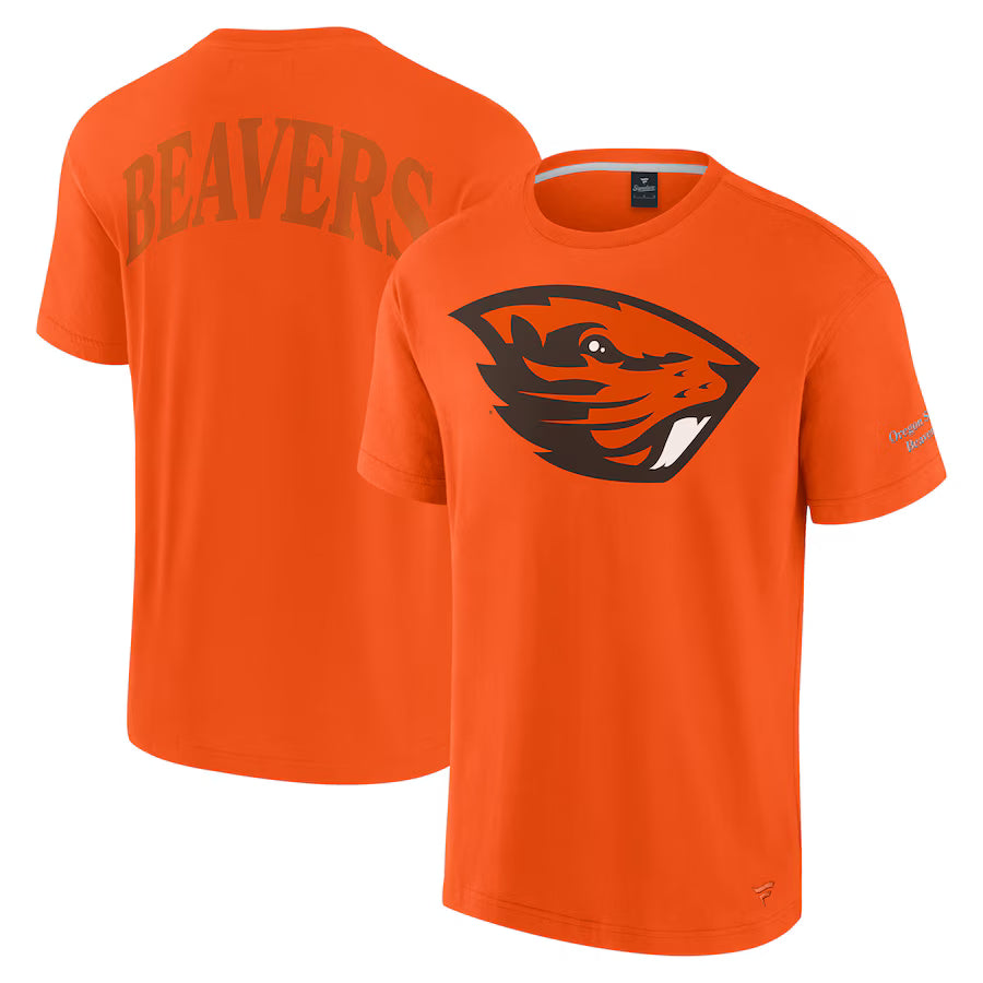 Oregon State Beavers NCAA Fanatics Iconic T-Shirt - Orange (USA Stock)