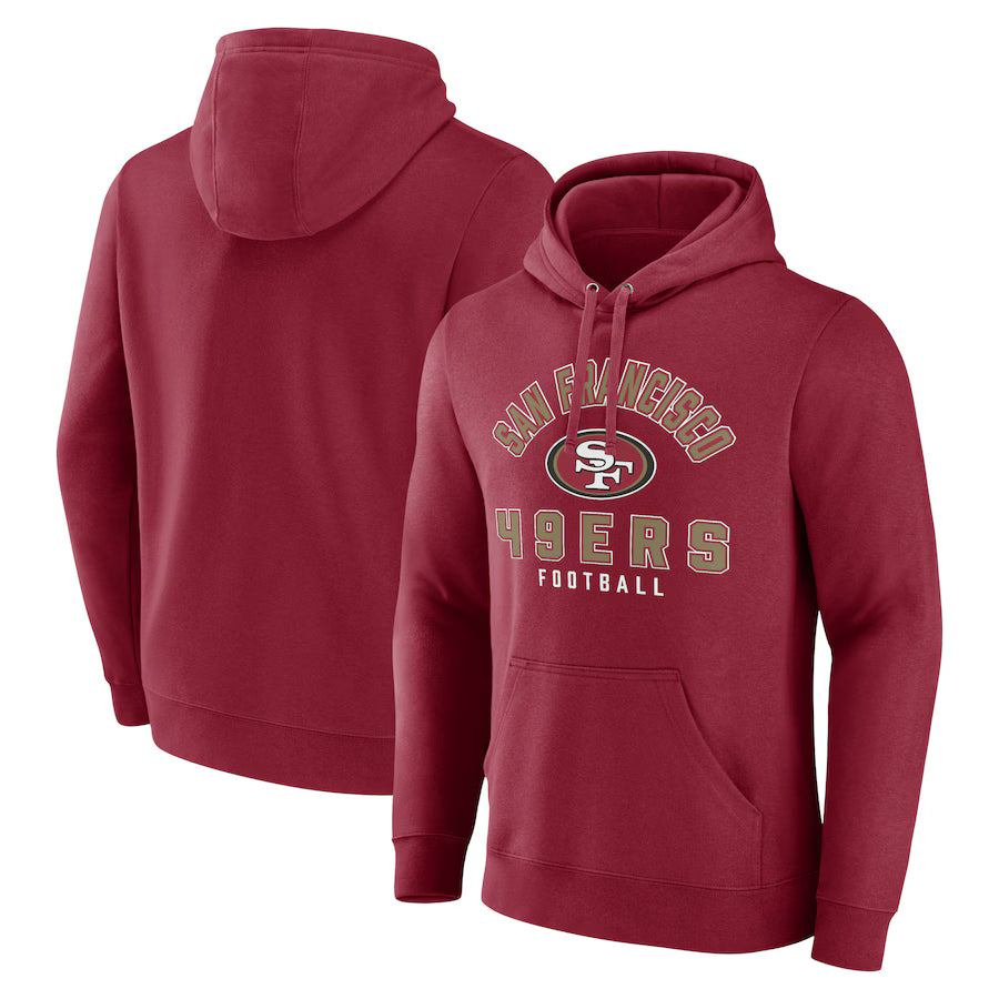 San Francisco 49ers Fanatics Between the Pylons Pullover Hoodie – Scarlet (UK Stock)