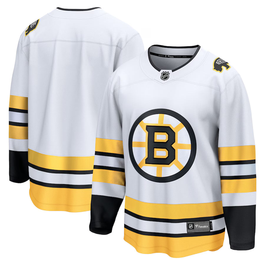 Boston Bruins Fanatics Breakaway Away Jersey – White (USA Stock)