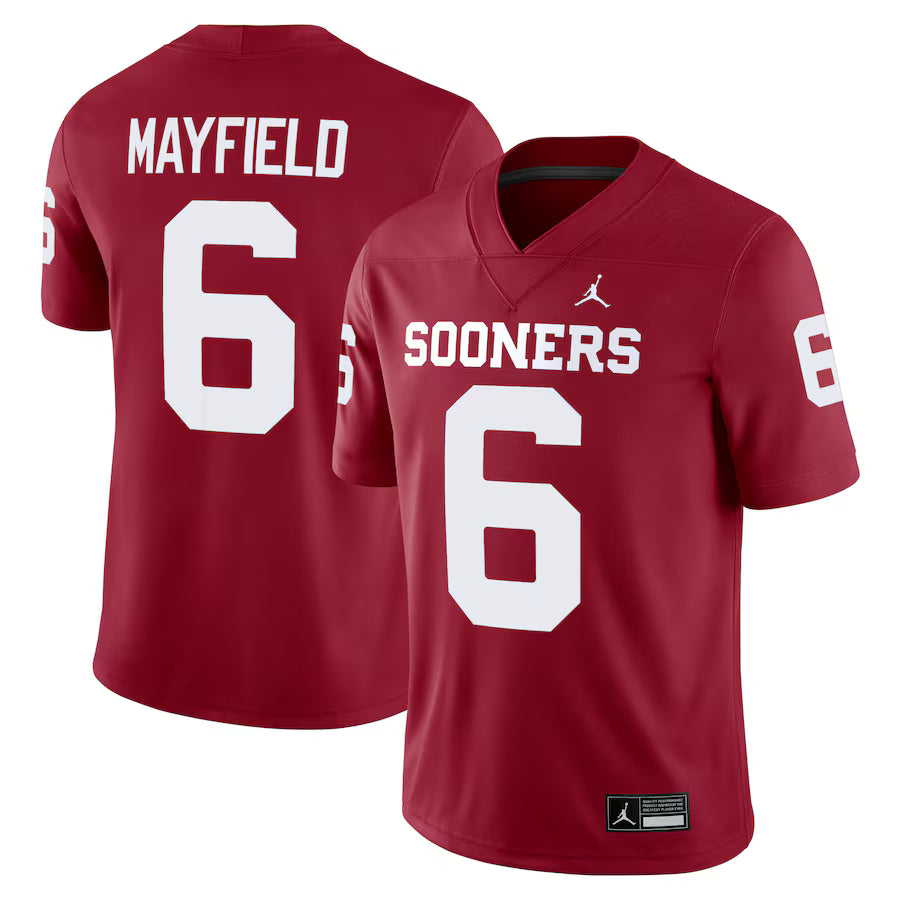 Baker Mayfield Oklahoma Sooners Alumni Player Game Jersey – Crimson (USA Stock)