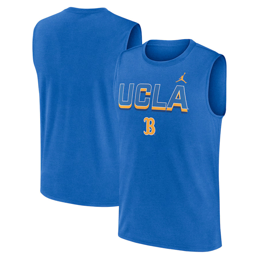 UCLA Bruins NCAA Jordan Brand Primetime Tricode Legend Performance Tank Top – Blue (USA Stock) - UKASSNI