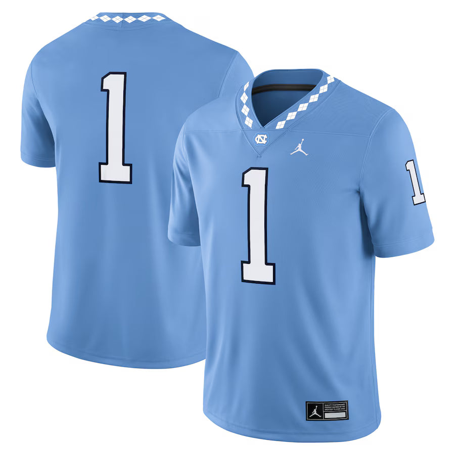 North Carolina Tar Heels NCAA Jordan Brand Game Jersey – Carolina Blue (USA Stock) - UKASSNI