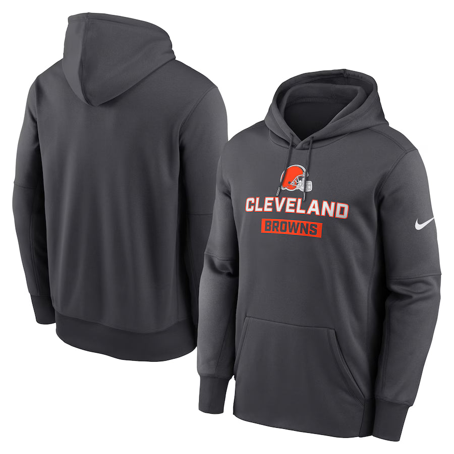 Cleveland Browns NFL Nike Toss Sweep Performance Pullover Hoodie – Anthracite (USA Stock)