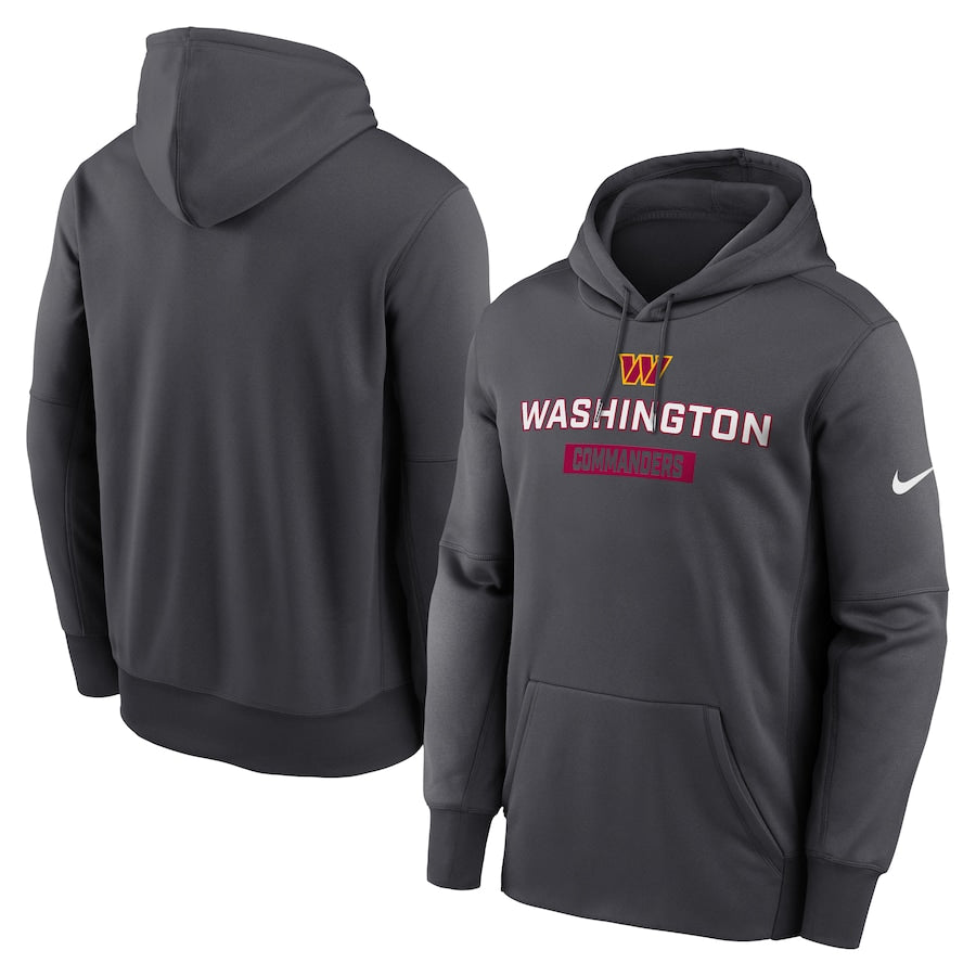 Washington Commanders NFL Nike Toss Sweep Performance Pullover Hoodie – Anthracite (USA Stock)