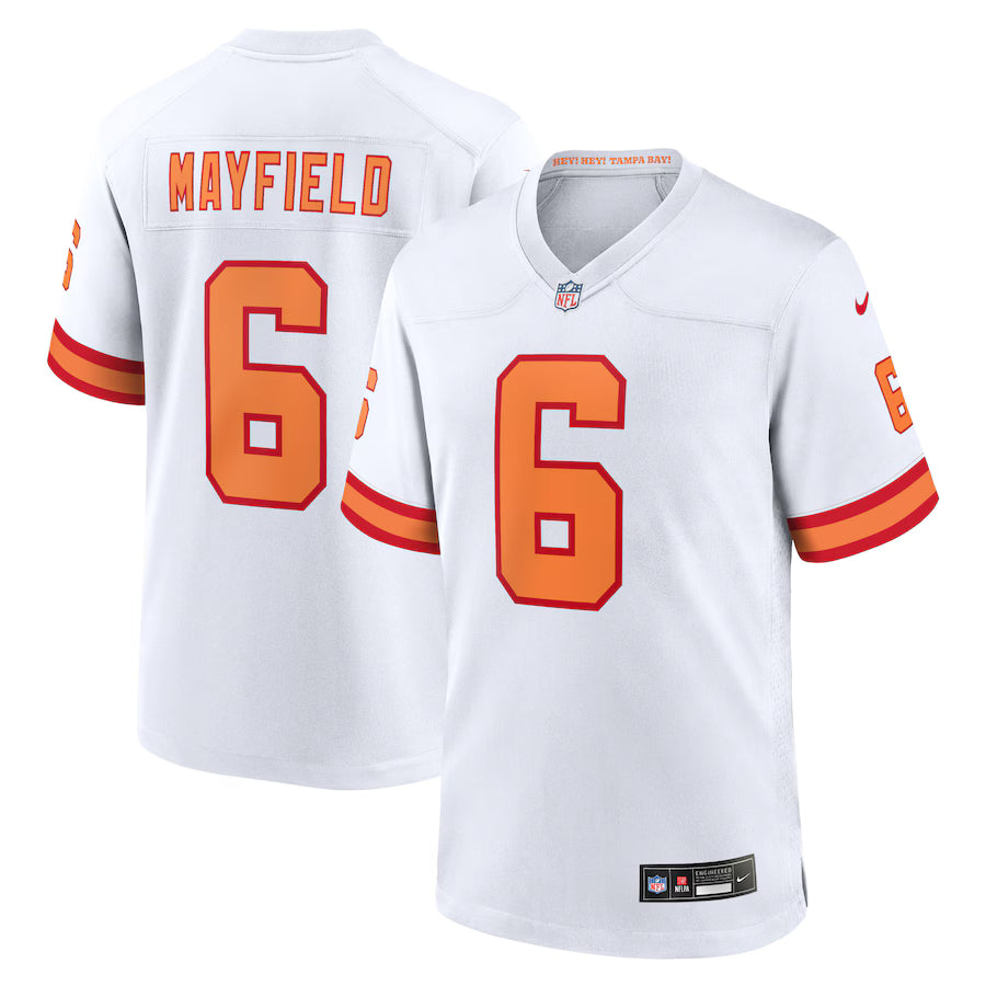 Baker Mayfield #6 Tampa Bay Buccaneers NFL Nike 50th Season Game Jersey – White (USA Stock) - UKASSNI