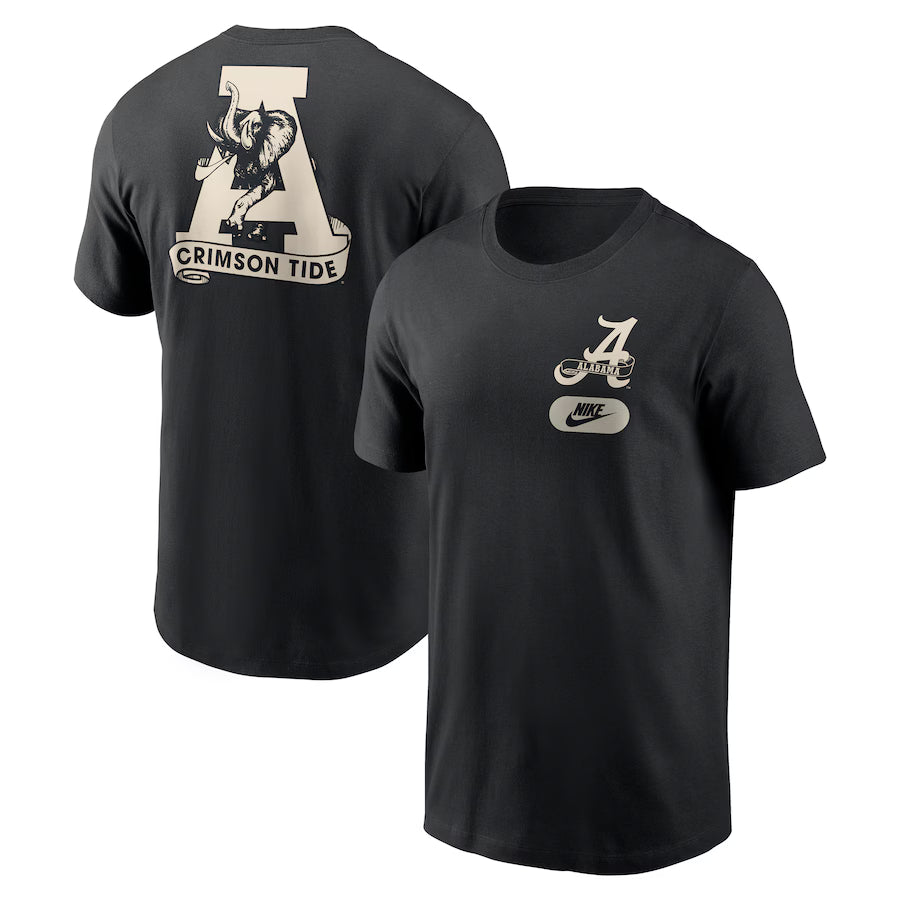 Alabama Crimson Tide NCAA Nike Fashion T-Shirt - Black - (USA Stock)
