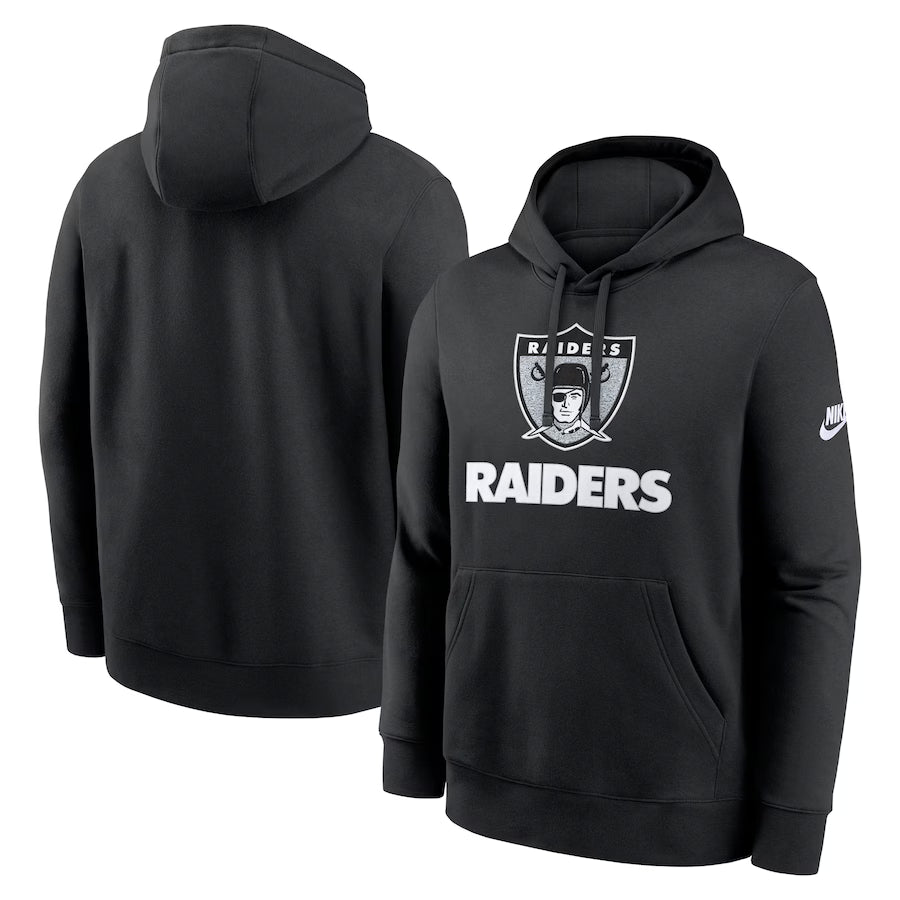 Las Vegas Raiders NFL Nike Best Season Rewind Club Pullover Hoodie - Black (USA Stock)