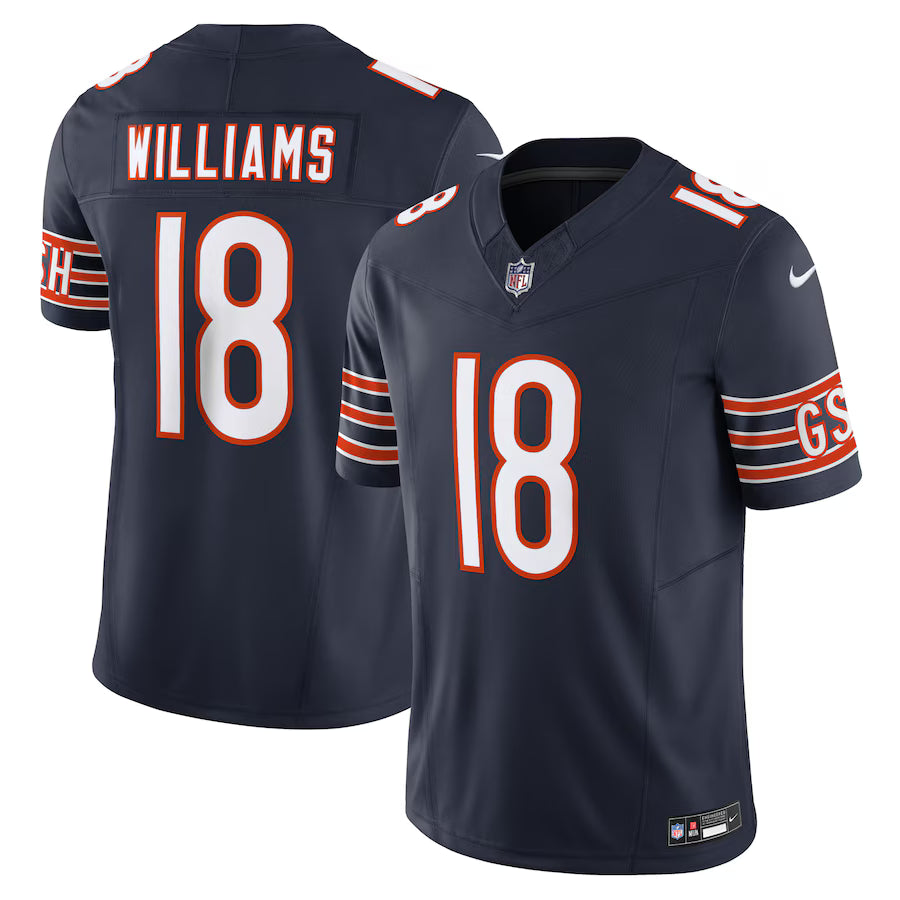 Chicago Bears Caleb Williams Vapor F.U.S.E. Limited Jersey – Navy (USA Stock)