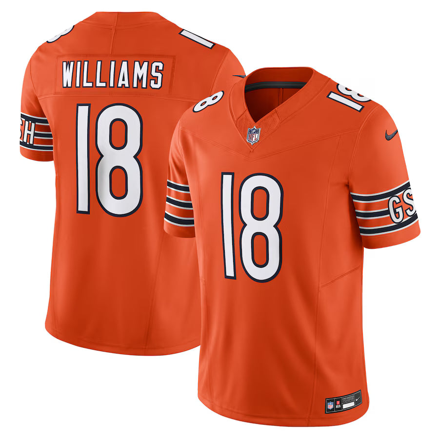 Chicago Bears Caleb Williams Vapor F.U.S.E. Limited Jersey – Orange (USA Stock)