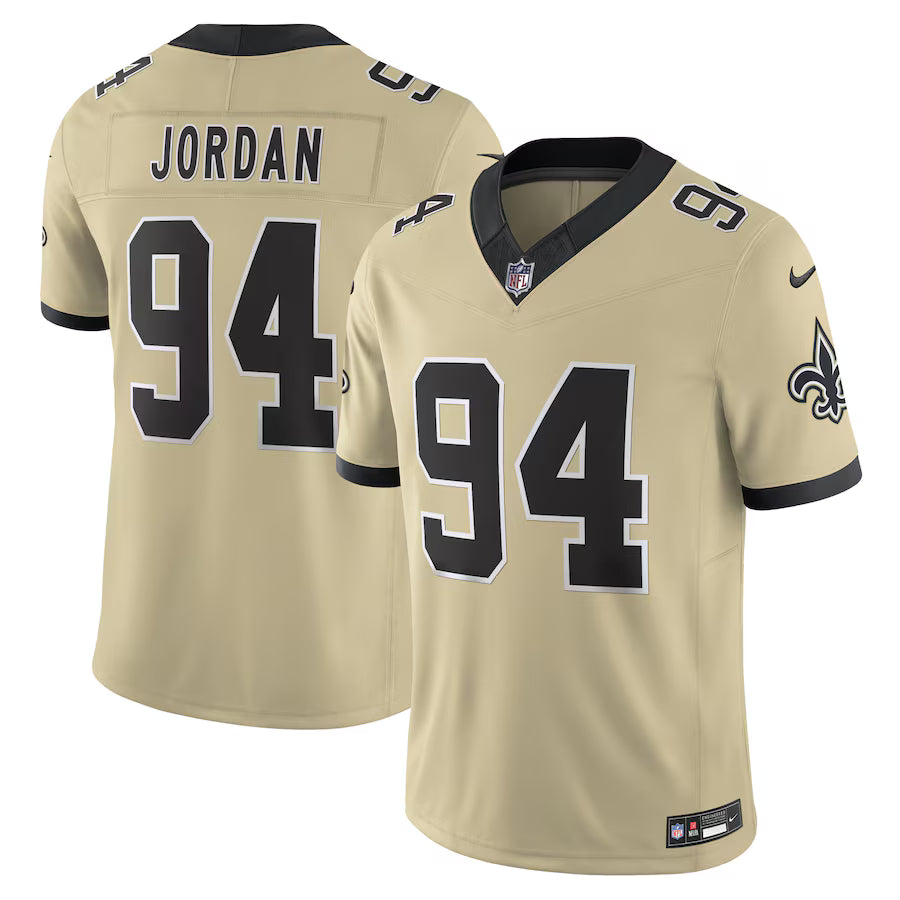 New Orleans Saints Cameron Jordan Gameday Golds Alternate Vapor F.U.S.E. Limited Jersey – Gold (USA Stock)