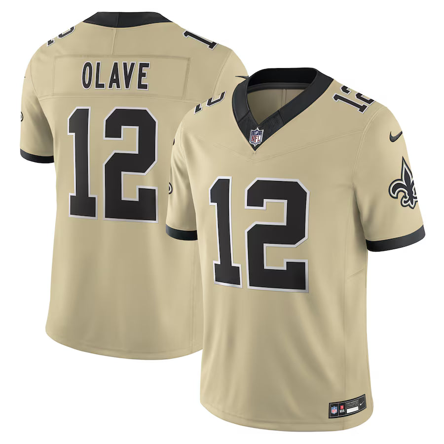 New Orleans Saints Chris Olave Gameday Golds Alternate Vapor F.U.S.E. Limited Jersey – Gold (USA Stock)