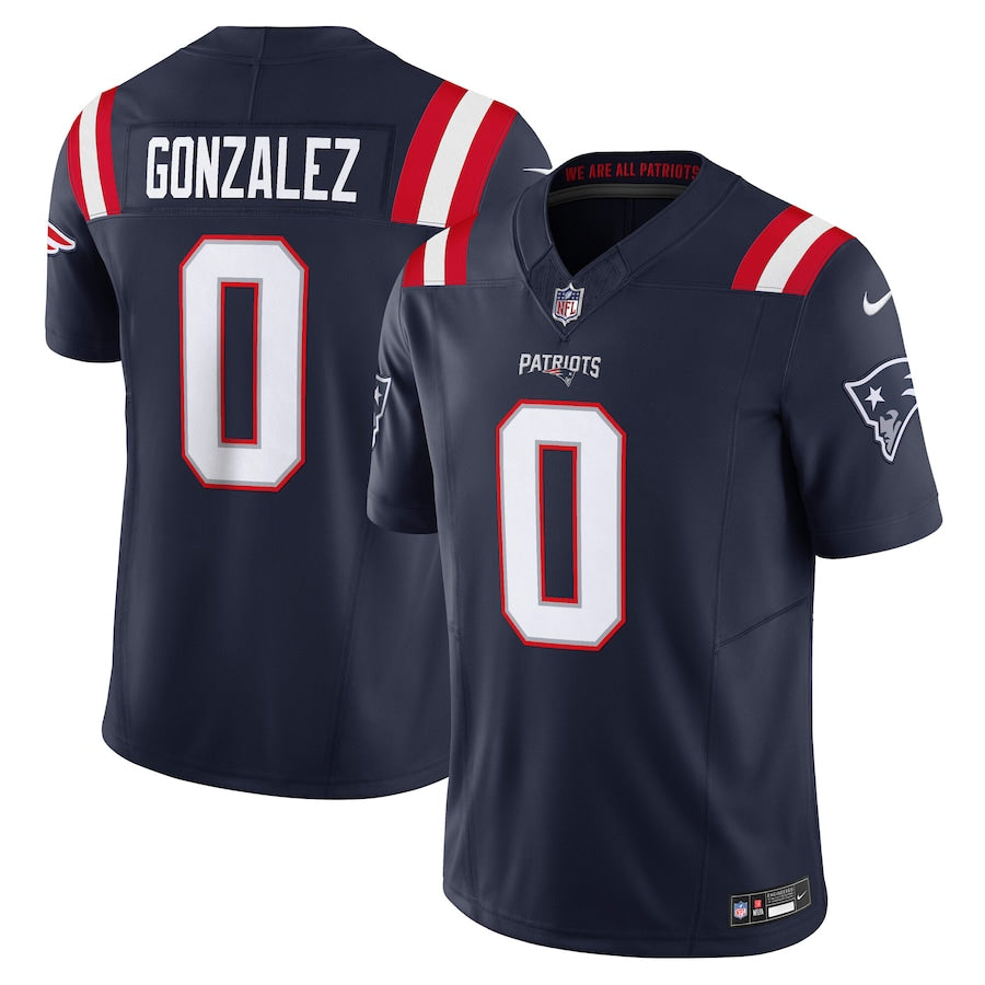 New England Patriots Christian Gonzalez Vapor F.U.S.E. Limited Jersey – Navy (USA Stock)
