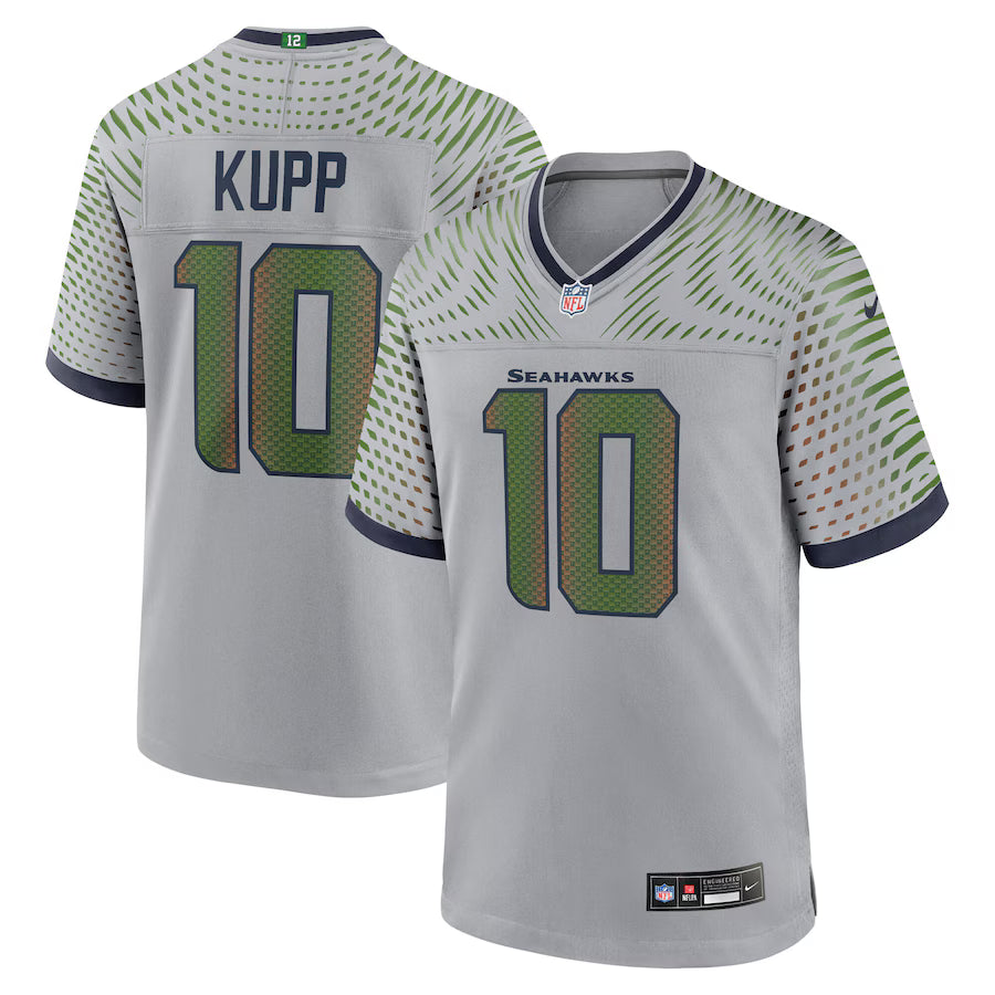 Seattle Seahawks Cooper Kupp 2025 Rivalries Game Jersey – Wolf Gray (USA Stock)