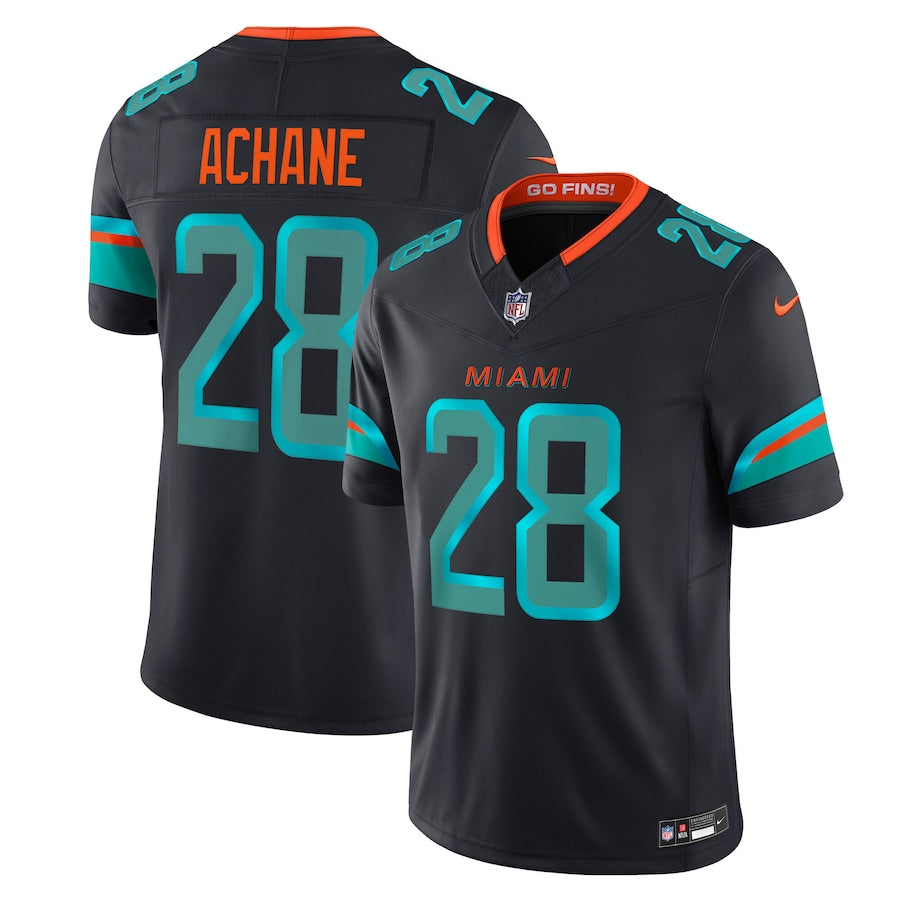 De’Von Achane Miami Dolphins NFL Nike 2025 Rivalries Collection Limited Jersey - Pitch Blue (USA Stock)