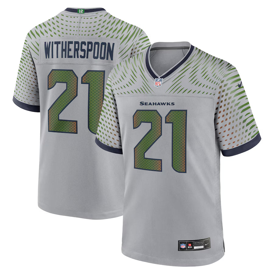 Seattle Seahawks Devon Witherspoon 2025 Rivalries Game Jersey – Wolf Gray (USA Stock)