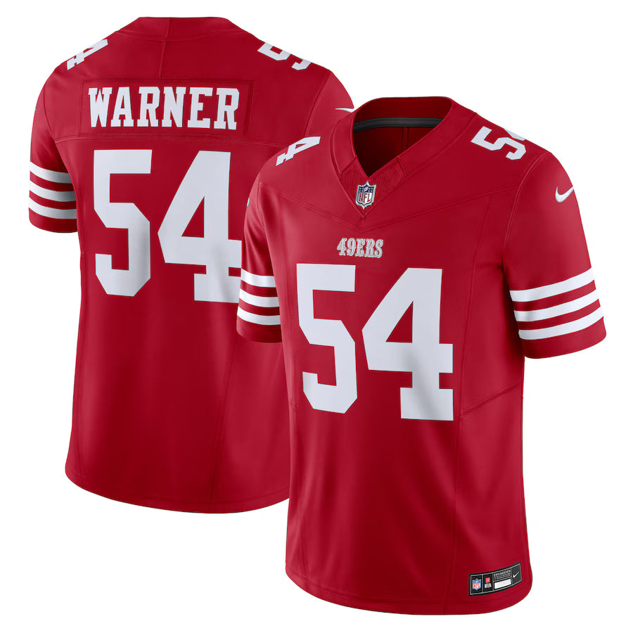 San Francisco 49ers Fred Warner Vapor Limited Jersey – Scarlet (USA Stock)