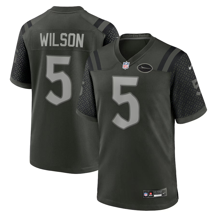 New York Jets Garrett Wilson 2025 Rivalries Game Jersey – Gotham Green (USA Stock)