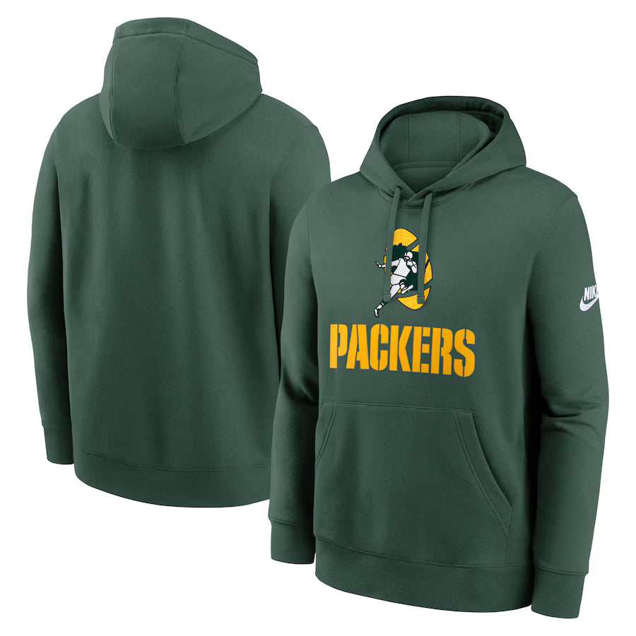 Green Bay Packers NFL Nike Best Season Rewind Club Pullover Hoodie - Green (USA Stock)