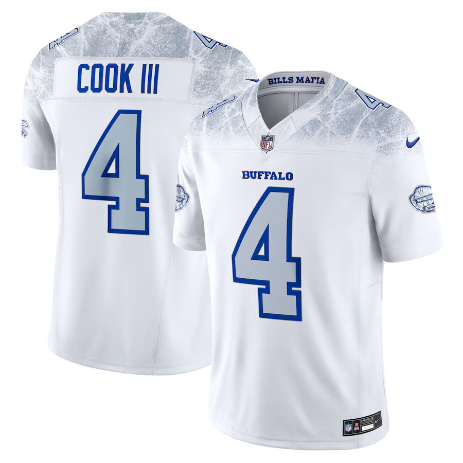 James Cook III Buffalo Bills NFL Nike 2025 Rivalries Collection Limited Jersey - White (USA Stock)