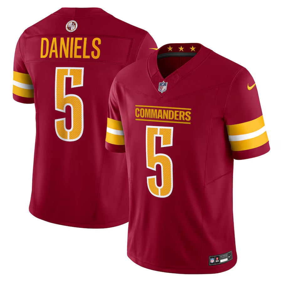 Washington Commanders Jayden Daniels Vapor Limited Jersey – Burgundy (USA Stock)