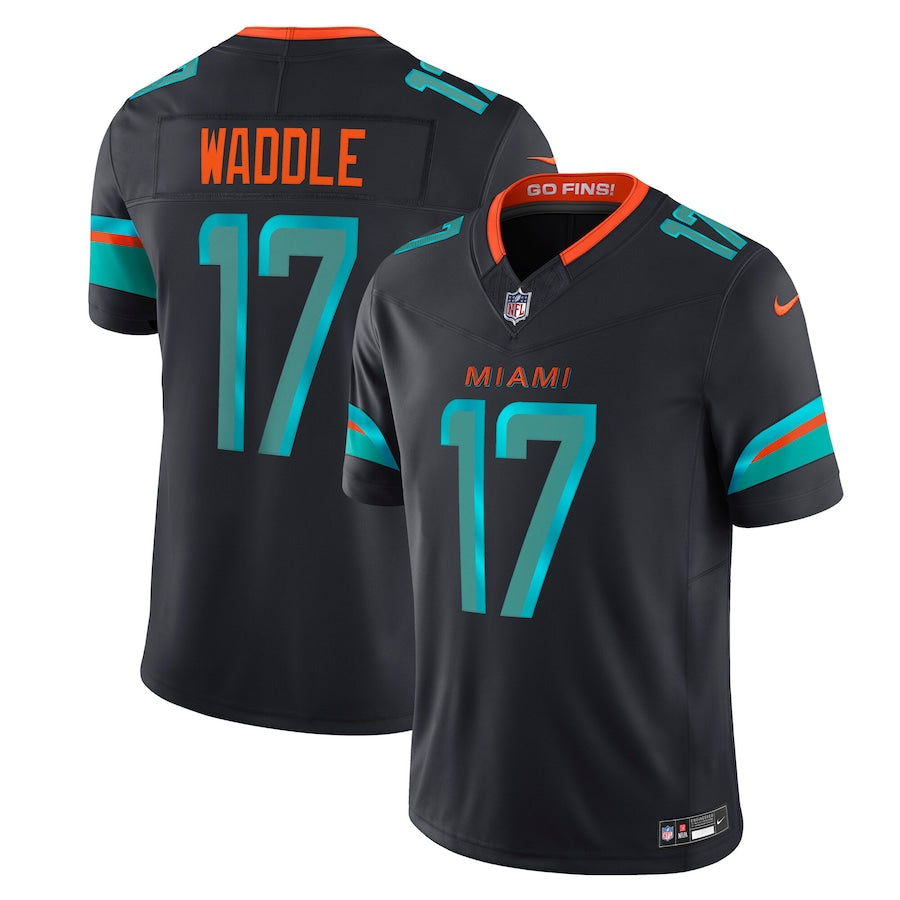 Jaylen Waddle Miami Dolphins NFL Nike 2025 Rivalries Collection Limited Jersey - Pitch Blue (USA Stock)