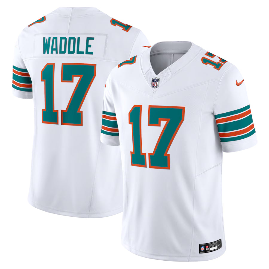 Miami Dolphins Jaylen Waddle Vapor F.U.S.E. Limited Jersey – White (USA Stock)