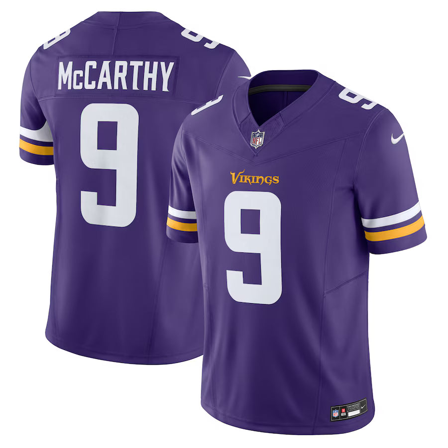 Minnesota Vikings J.J. McCarthy Vapor F.U.S.E. Limited Jersey – Purple (USA Stock)