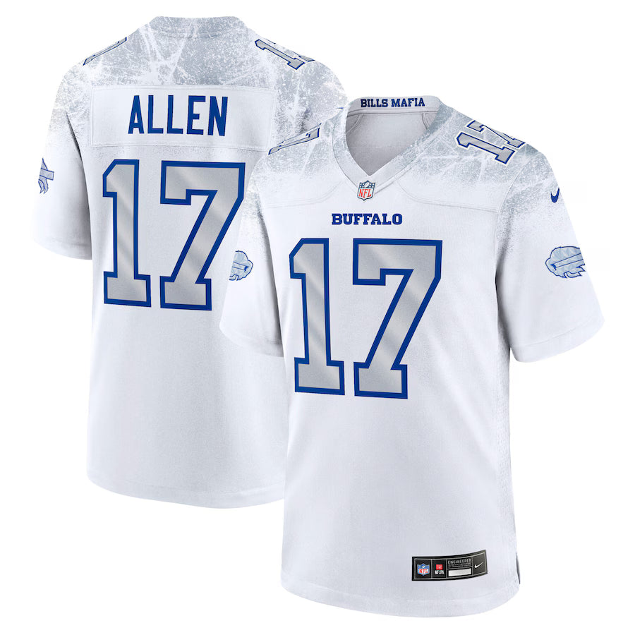 Buffalo Bills Josh Allen 2025 Rivalries Game Jersey – White (USA Stock)