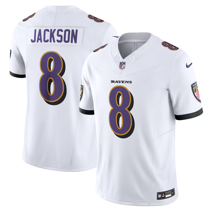 Lamar Jackson Baltimore Ravens Nike NFL Vapor F.U.S.E. Limited Jersey – White (USA Stock)
