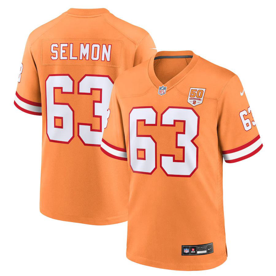 Lee Roy Selmon Tampa Bay Buccaneers NFL Nike 50th Season Game Jersey – Creamsicle (USA Stock) - UKASSNI
