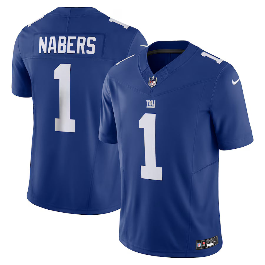 New York Giants Malik Nabers Vapor Limited Jersey – Royal (USA Stock)