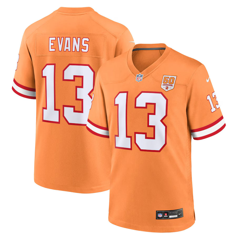 Mike Evans Tampa Bay Buccaneers NFL Nike 50th Season Game Jersey – Creamsicle (USA Stock) - UKASSNI