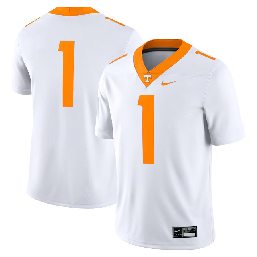 #1 Tennessee Volunteers NCAA Nike Game Jersey - White (USA Stock)