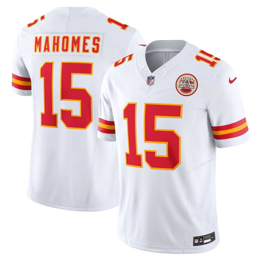 Kansas City Chiefs Patrick Mahomes Vapor F.U.S.E. Limited Jersey – White (USA Stock)