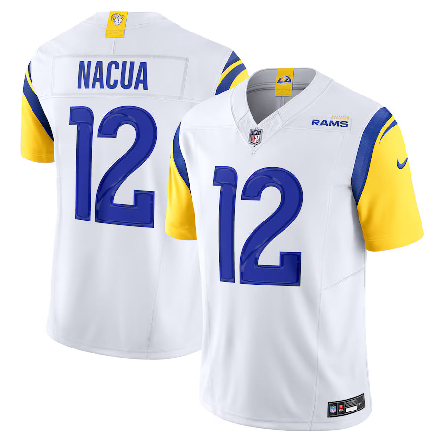 Puka Nacua Los Angeles Rams Nike NFL Vapor F.U.S.E. Limited Player Jersey – White (USA Stock)