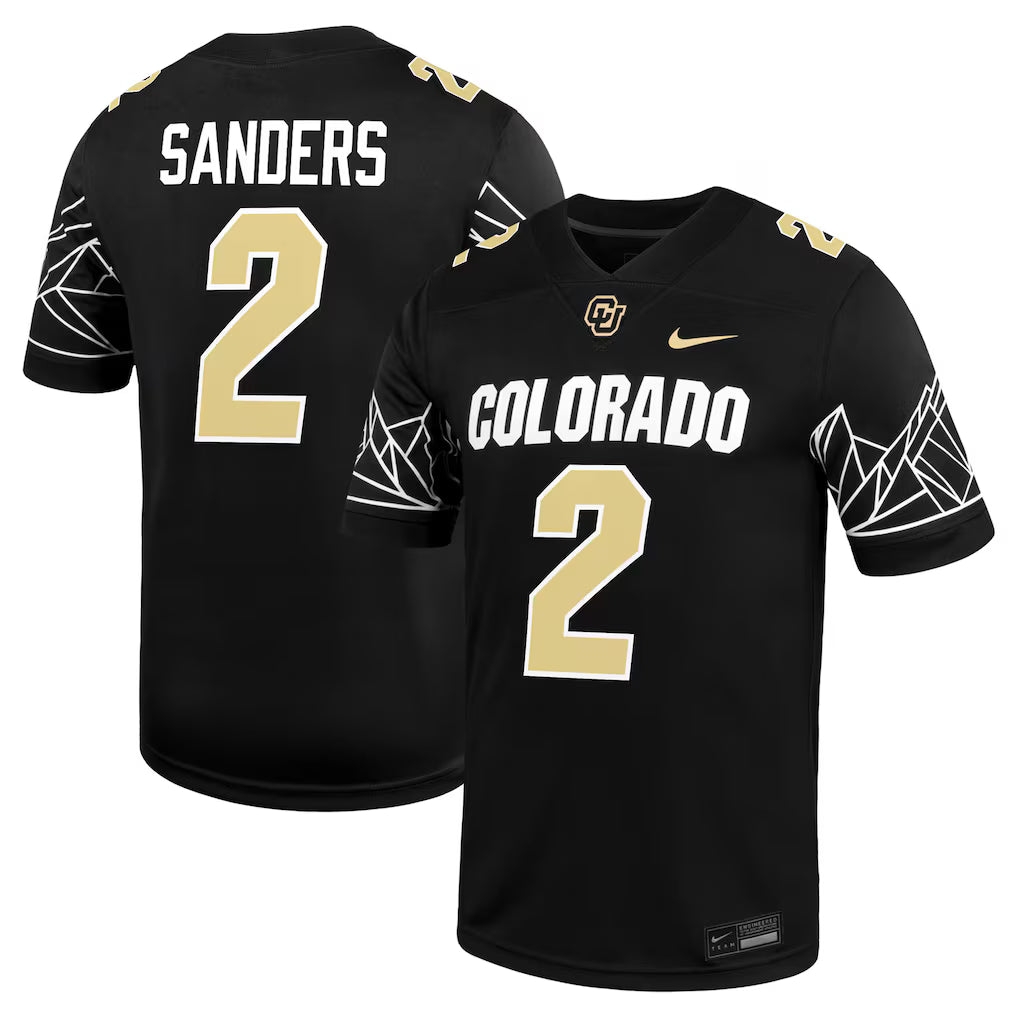 Shedeur Sanders Colorado Buffaloes Nike Home Alumni Game Jersey – Black (UK Stock)