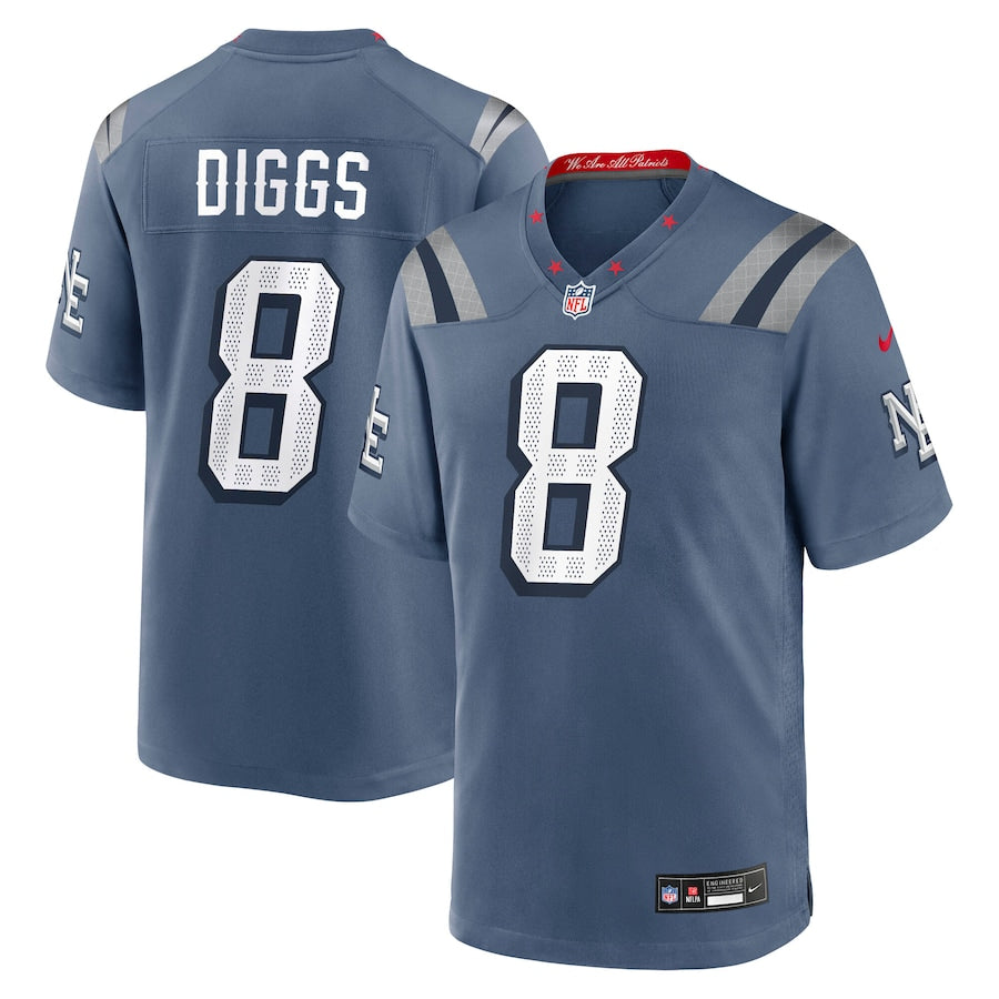 New England Patriots Stefon Diggs 2025 Rivalries Game Jersey – Storm Blue (USA Stock)