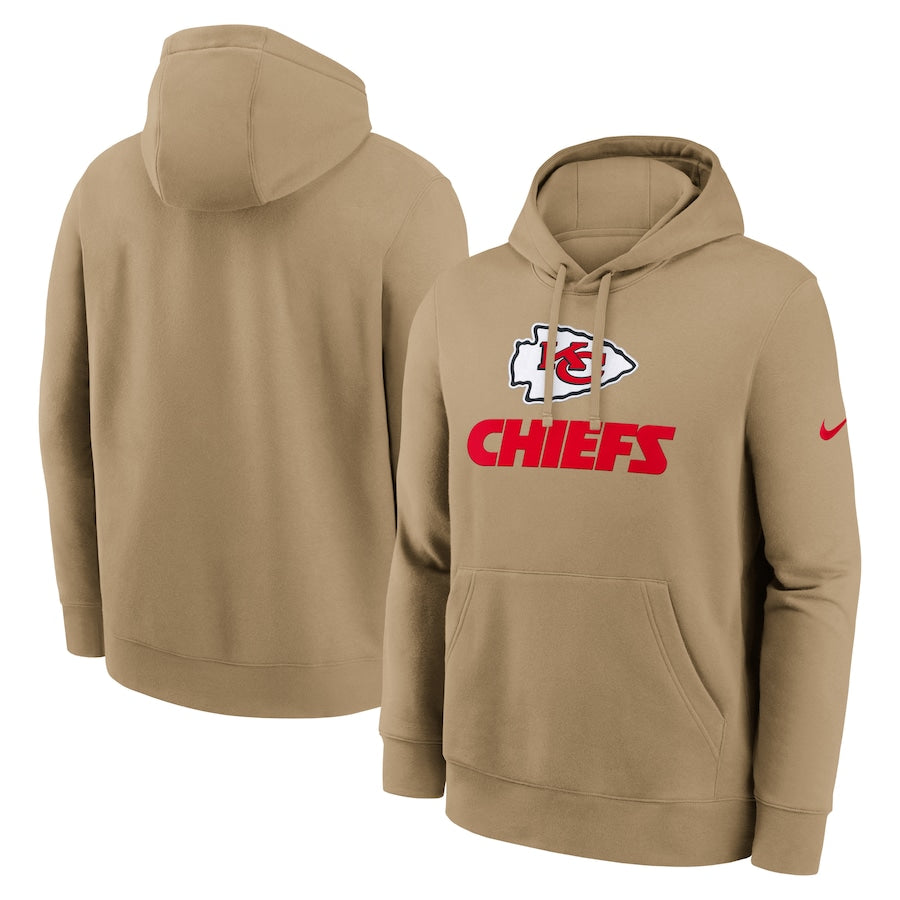 Kansas City Chiefs Best Season Rewind Club Pullover Hoodie - Tan (USA Stock)