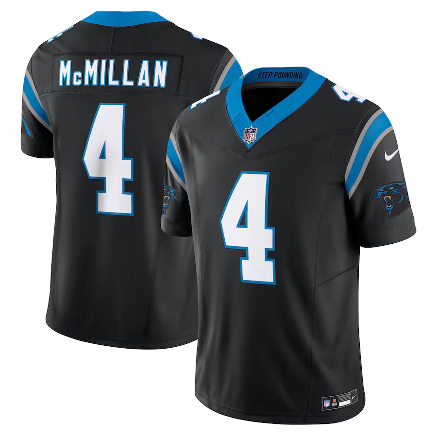 Carolina Panthers Tetairoa McMillan Vapor F.U.S.E. Limited Jersey – Black (USA Stock)