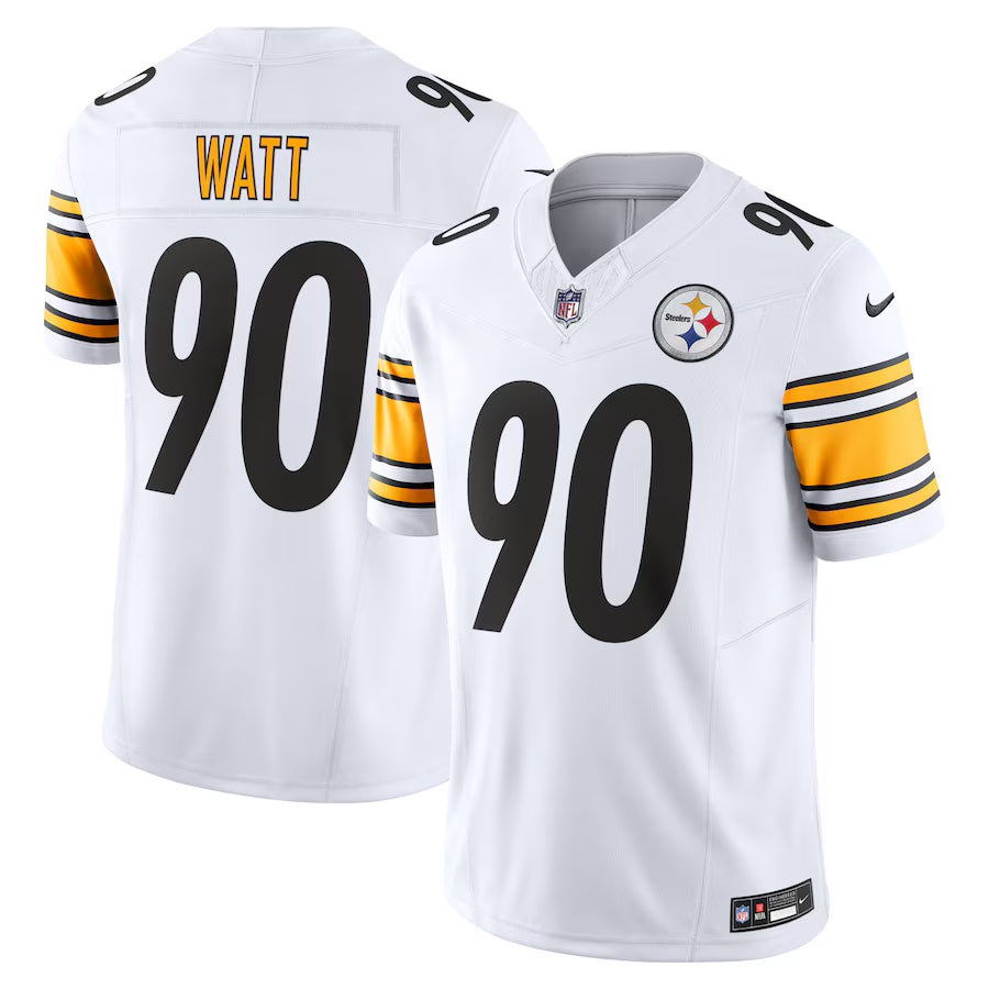 Pittsburgh Steelers T.J. Watt Vapor F.U.S.E. Limited Jersey – White (USA Stock)