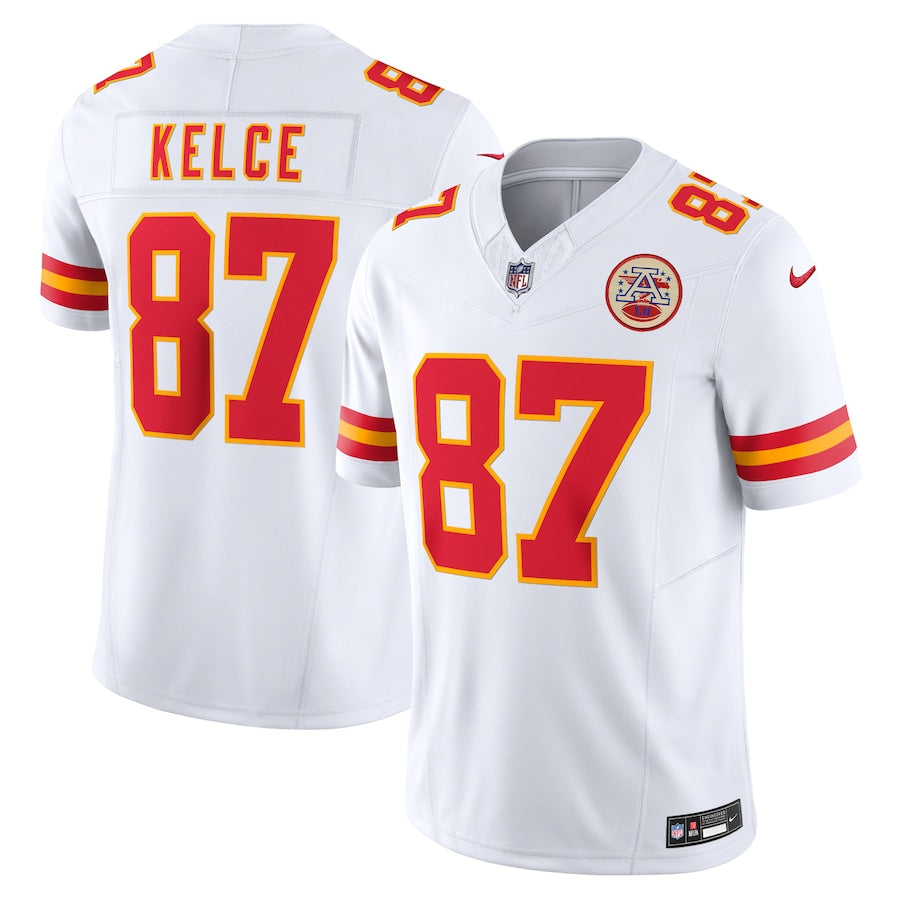 Kansas City Chiefs Travis Kelce Vapor F.U.S.E. Limited Jersey – White (USA Stock)