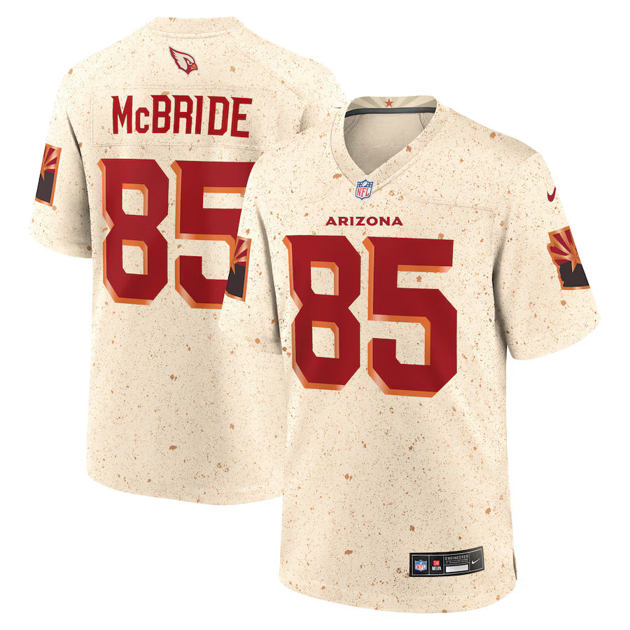 Arizona Cardinals Trey McBride 2025 Rivalries Game Jersey – Natural (USA Stock)