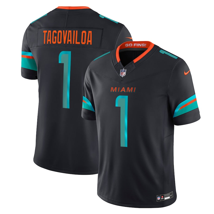 Tua Tagovailoa Miami Dolphins NFL Nike 2025 Rivalries Collection Limited Jersey - Pitch Blue (USA Stock)