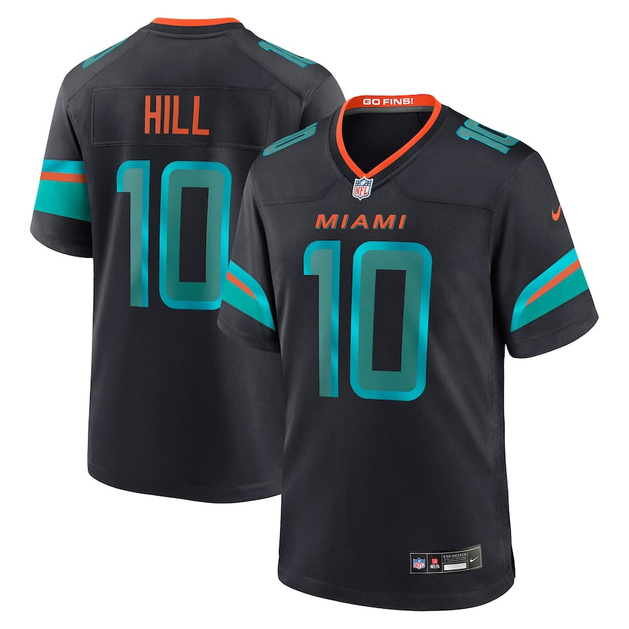 Miami Dolphins Tyreek Hill 2025 Rivalries Game Jersey – Pitch Blue (USA Stock)