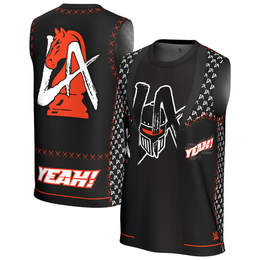 LA Knight ProSphere WWE Vest T-Shirt – Black (USA Stock)