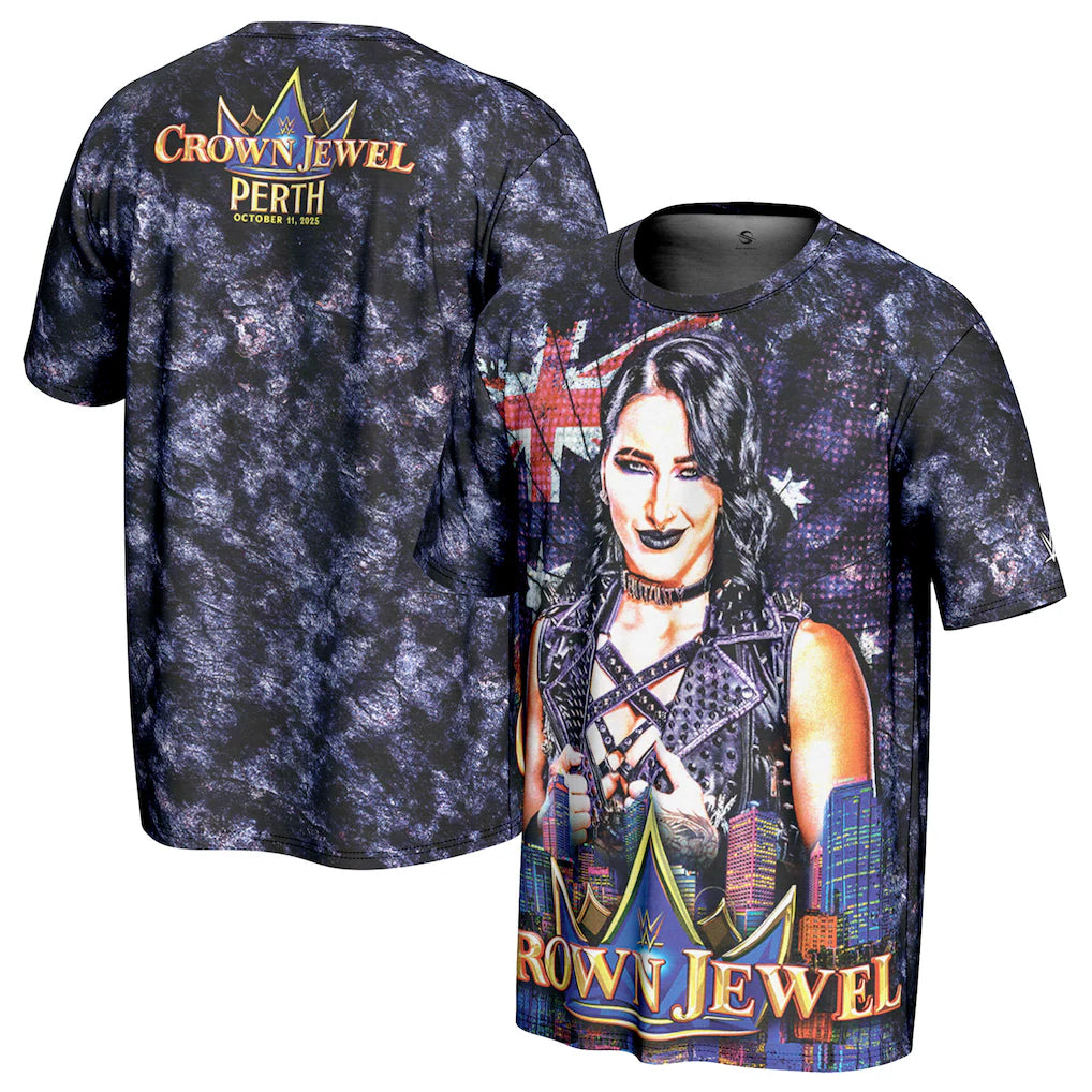 Rhea Ripley WWE ProSphere Crown Jewel 2025 T-Shirt – Black (USA Stock)