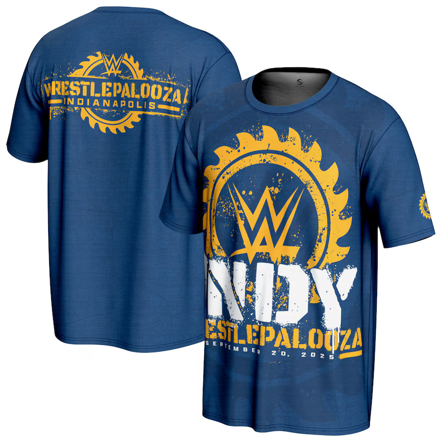 WWE WrestlePalooza 2025 ProSphere T-Shirt – Blue (USA Stock)