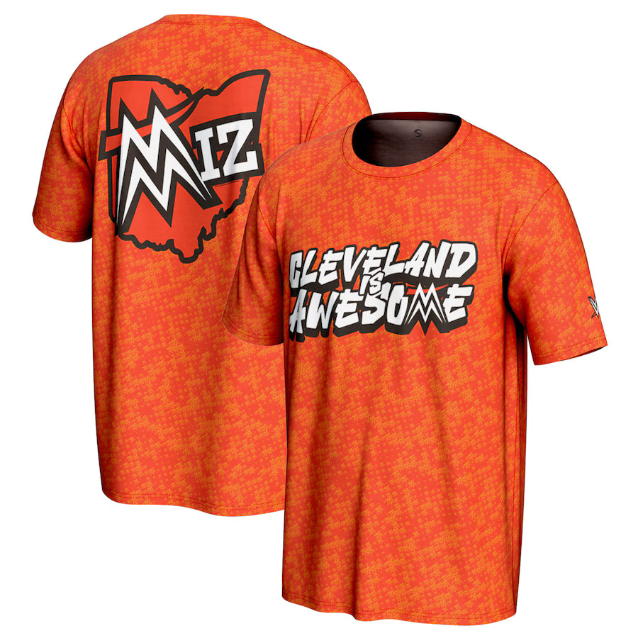 The Miz WWE ProSphere “Cleveland Is Awesome” T-Shirt – Orange (USA Stock)