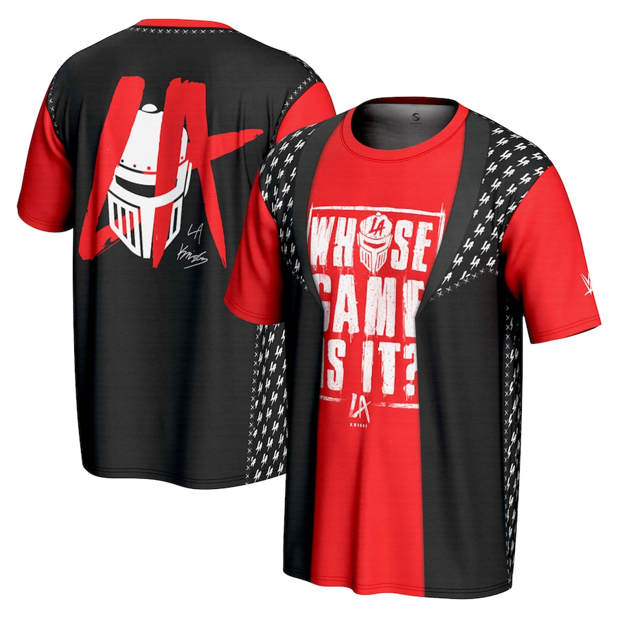 LA Knight WWE ProSphere Vest T-Shirt – Red (USA Stock) - UKASSNI