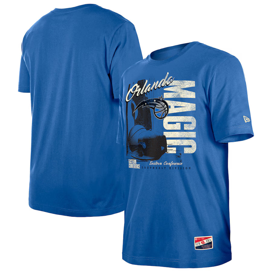 Orlando Magic New Era Distressed Throwback Vintage Color Pack T-Shirt – Blue (USA Stock) - UKASSNI